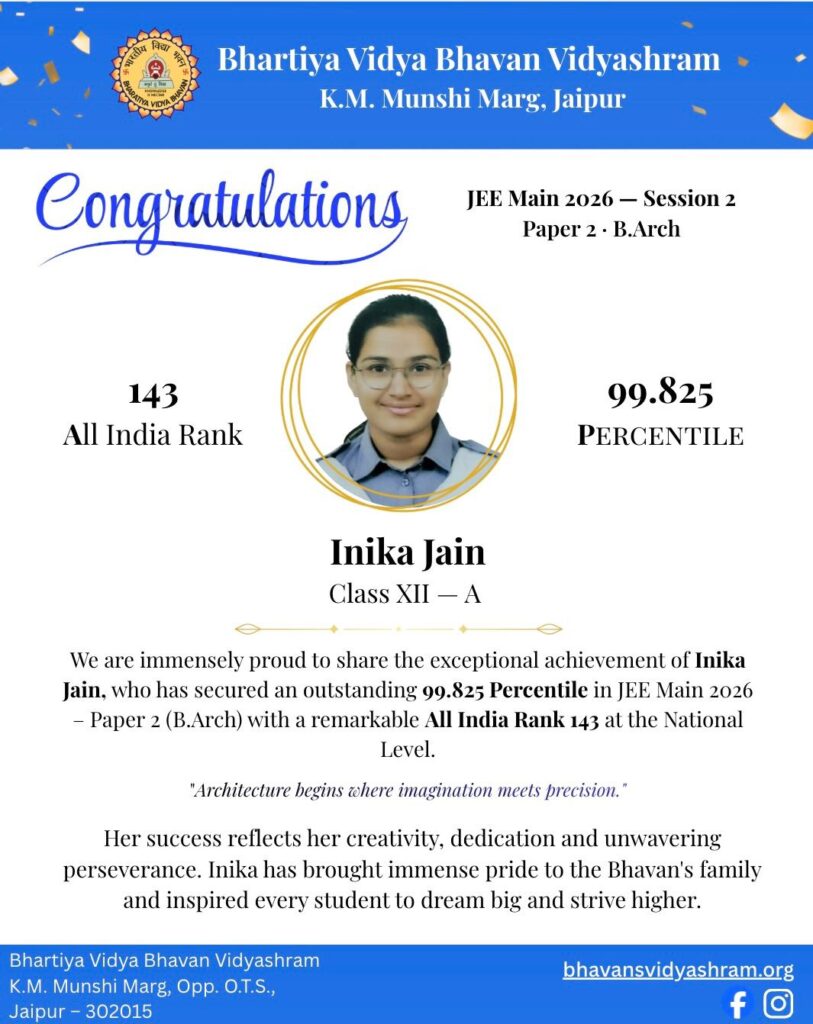 Inika Jain JEE Main 2026